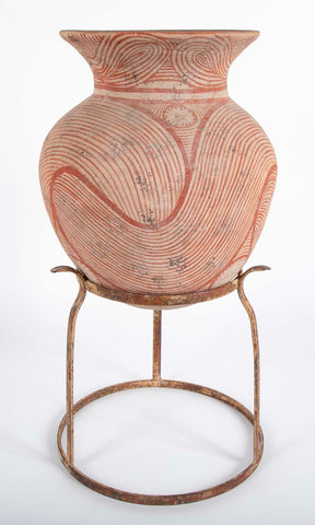 Thai "Ban Chiang" Pottery Vessel On Stand