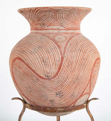 Thai "Ban Chiang" Pottery Vessel On Stand
