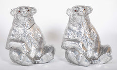 Arthur Court Seated Polar Bear Aluminum Wine Cooler - Two Available