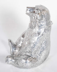 Arthur Court Seated Polar Bear Aluminum Wine Cooler - Two Available
