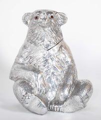 Arthur Court Seated Polar Bear Aluminum Wine Cooler - Two Available