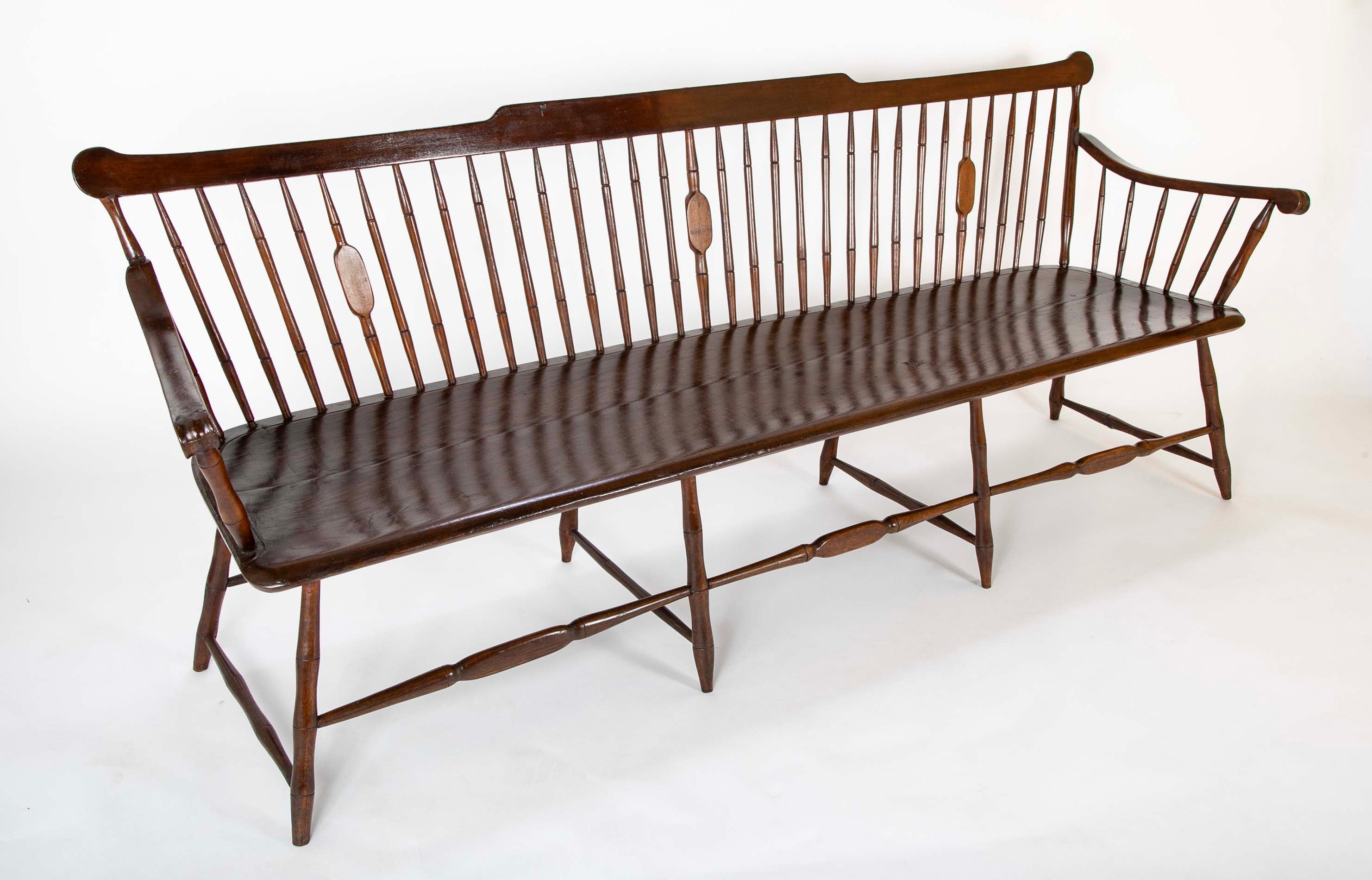 Windsor Bench with Wide Plank Seat