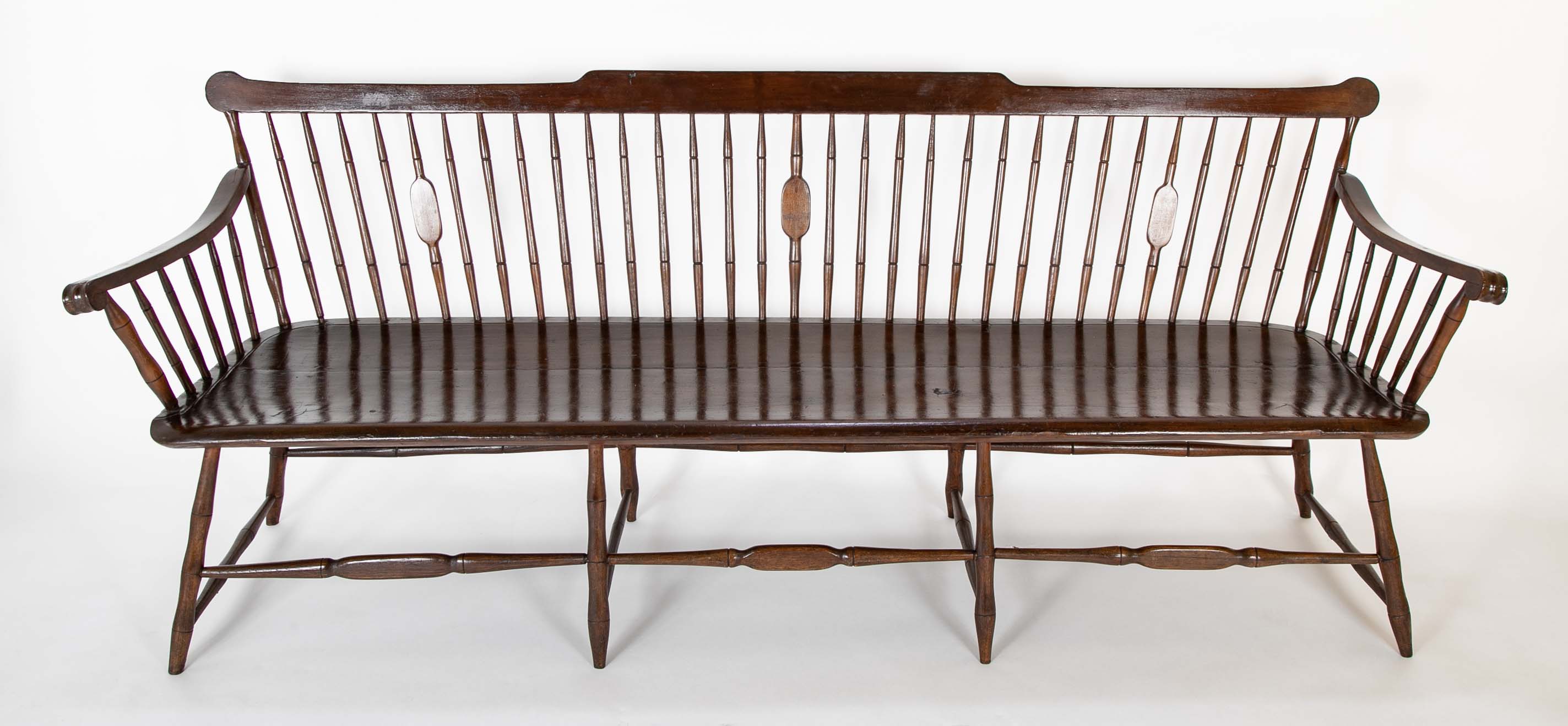 Windsor Bench with Wide Plank Seat