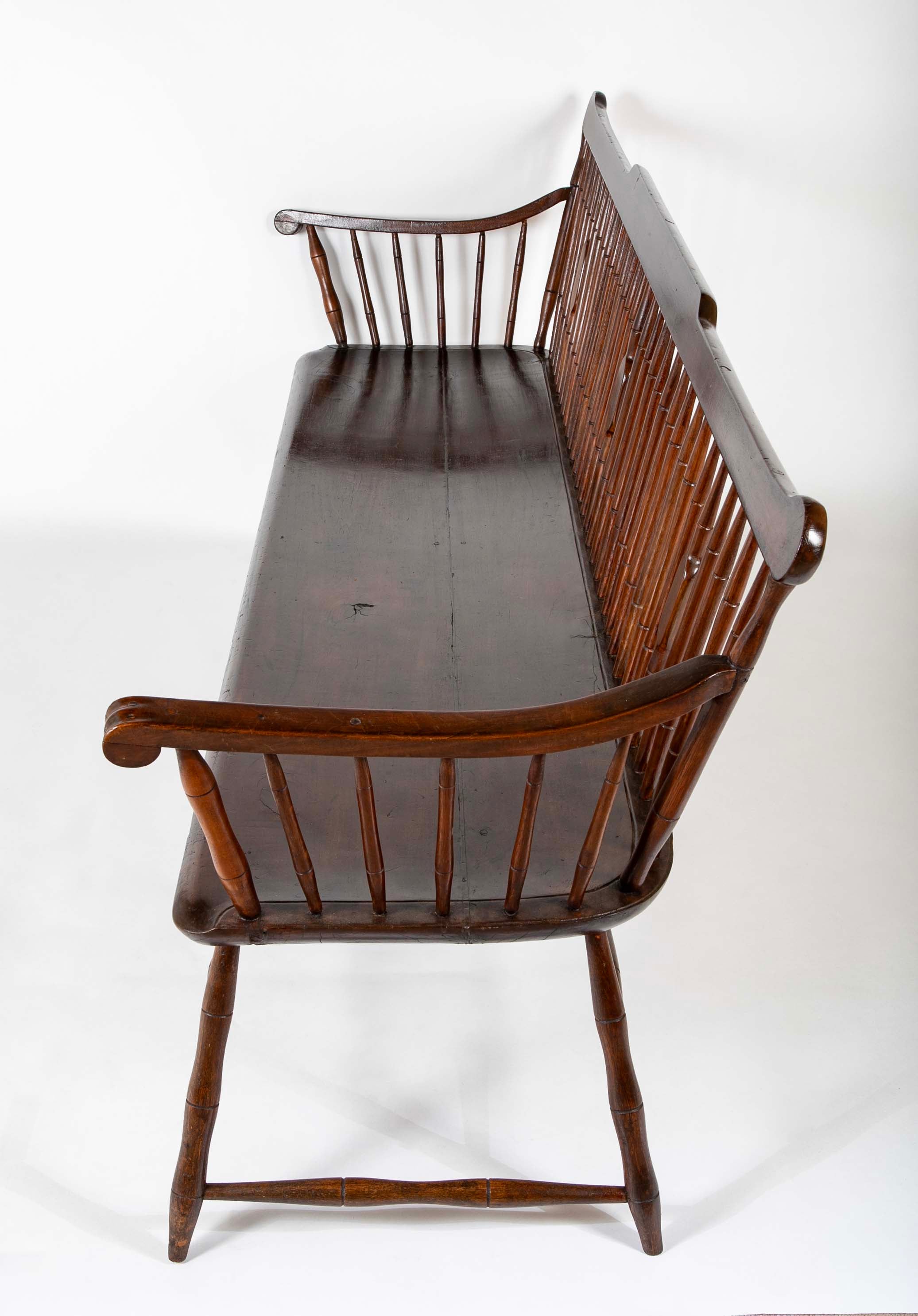 Windsor Bench with Wide Plank Seat