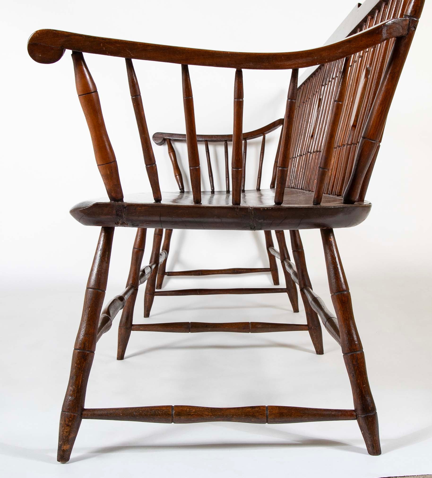 Windsor Bench with Wide Plank Seat