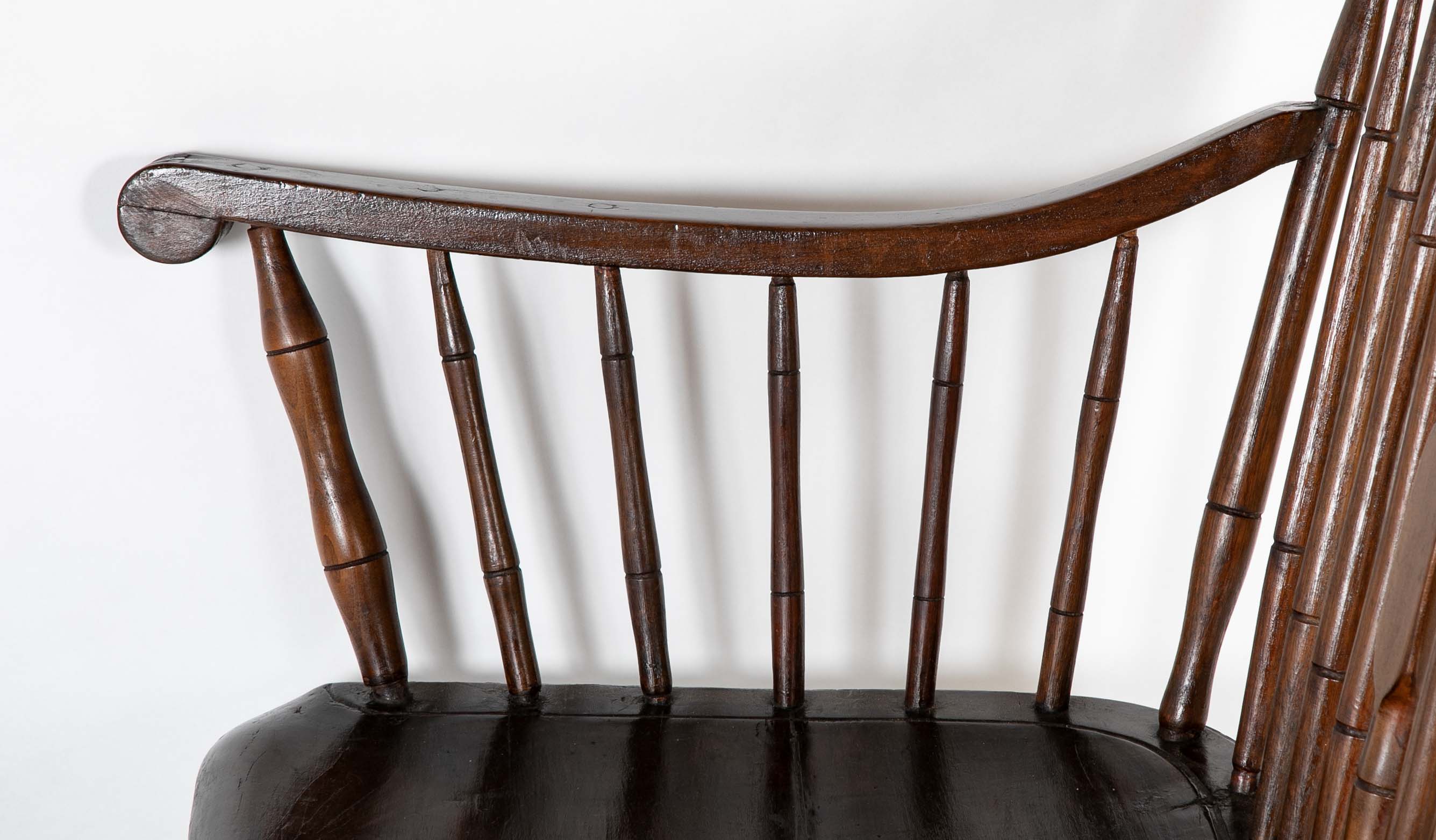 Windsor Bench with Wide Plank Seat