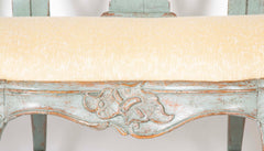 A Mid 18th Century Painted Swedish Rococo Sofa Bench