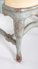 A Mid 18th Century Painted Swedish Rococo Sofa Bench