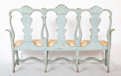 A Mid 18th Century Painted Swedish Rococo Sofa Bench