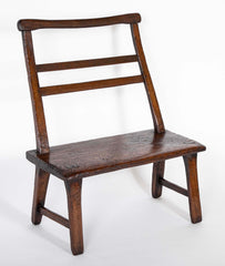 English 19th Century Plank Seat Joined Elm Bench