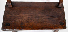 English 19th Century Plank Seat Joined Elm Bench