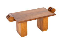 Rectangular Low Table in Walnut Veneer