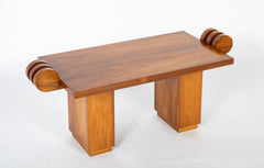 Rectangular Low Table in Walnut Veneer
