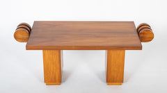 Rectangular Low Table in Walnut Veneer