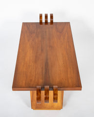 Rectangular Low Table in Walnut Veneer