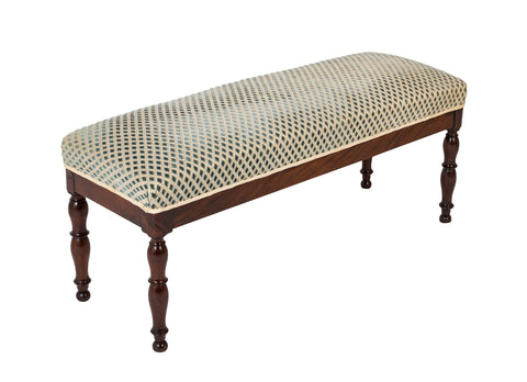 A Louis Philippe Mahogany Upholstered Bench