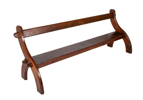19th Century English Pine Bench with Back by E. W. Godwin