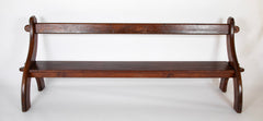 19th Century English Pine Bench with Back by E. W. Godwin