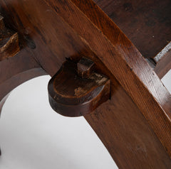 19th Century English Pine Bench with Back by E. W. Godwin