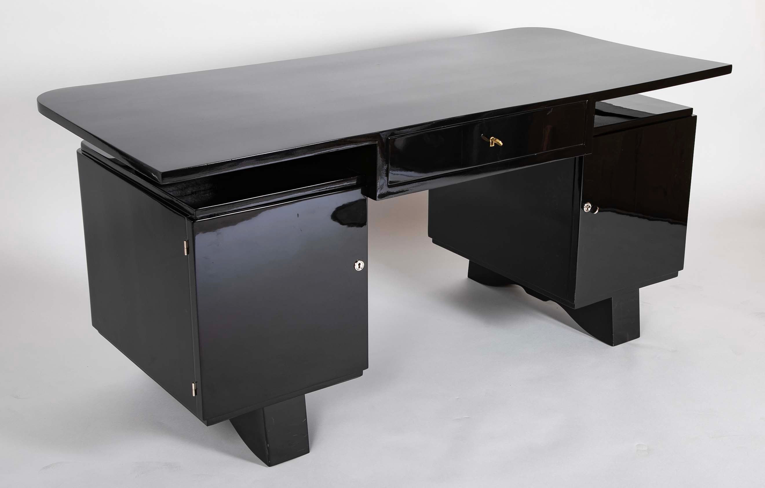 A 20th Century French Black Lacquer Desk