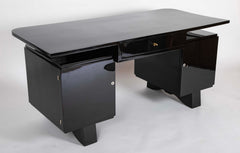 A 20th Century French Black Lacquer Desk