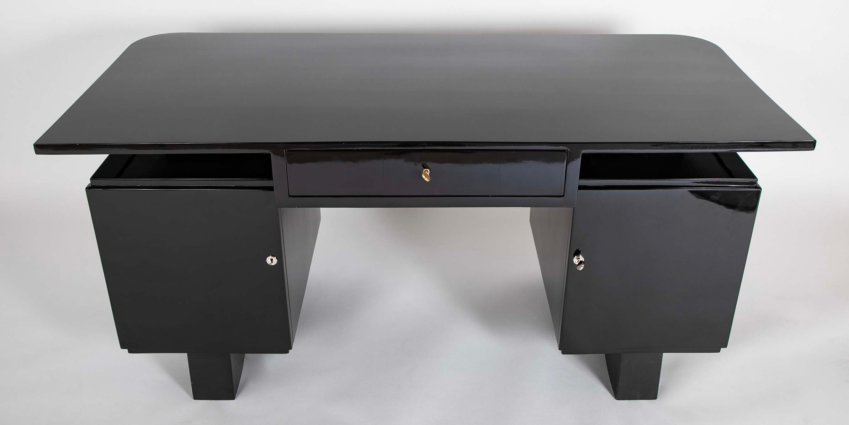A 20th Century French Black Lacquer Desk