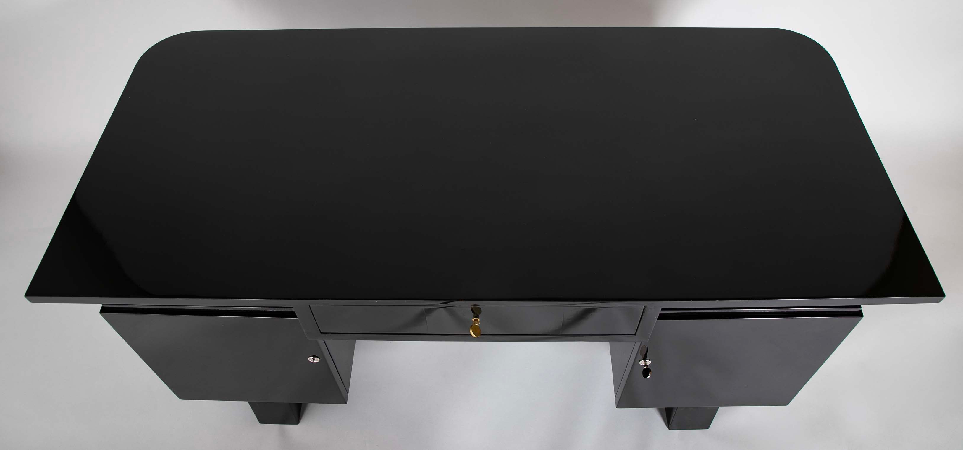 A 20th Century French Black Lacquer Desk
