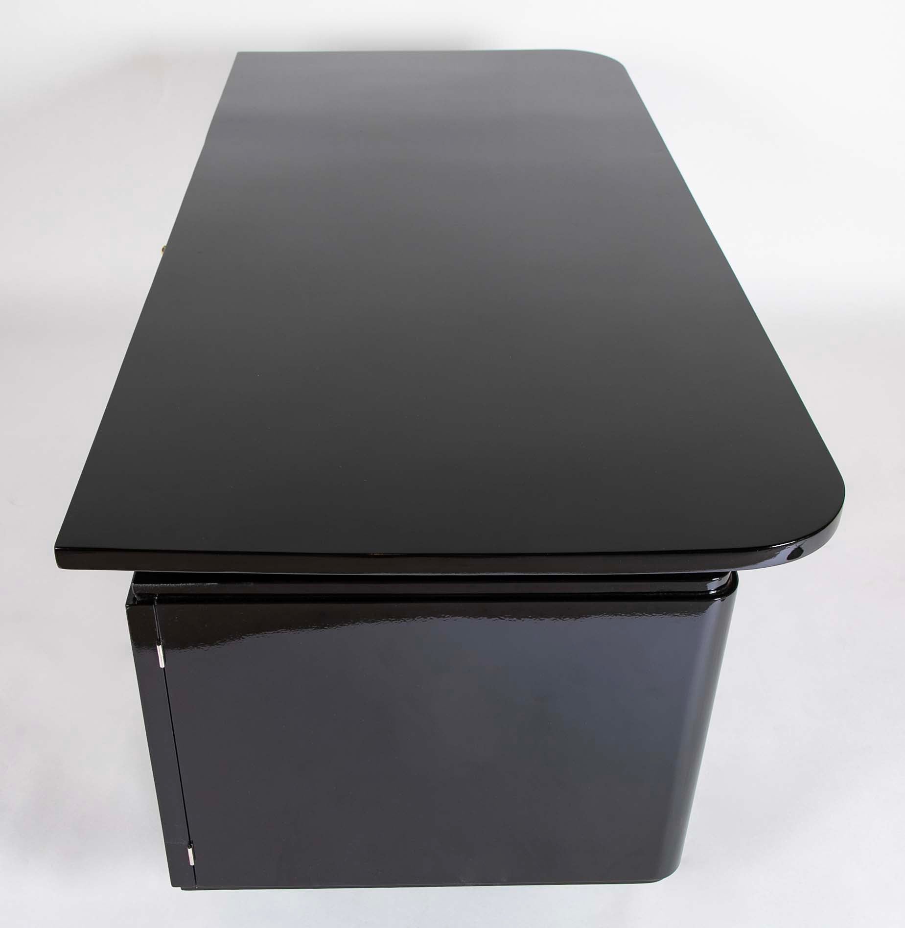 A 20th Century French Black Lacquer Desk