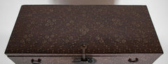 Chestnut Korean Palace Blanket Chest with Brass & Abalone Inlay