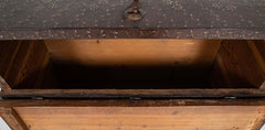 Chestnut Korean Palace Blanket Chest with Brass & Abalone Inlay