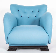 Danish Armchair Upholstered in Holland & Sherry Fabric