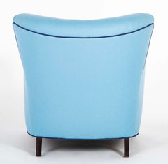 Danish Armchair Upholstered in Holland & Sherry Fabric