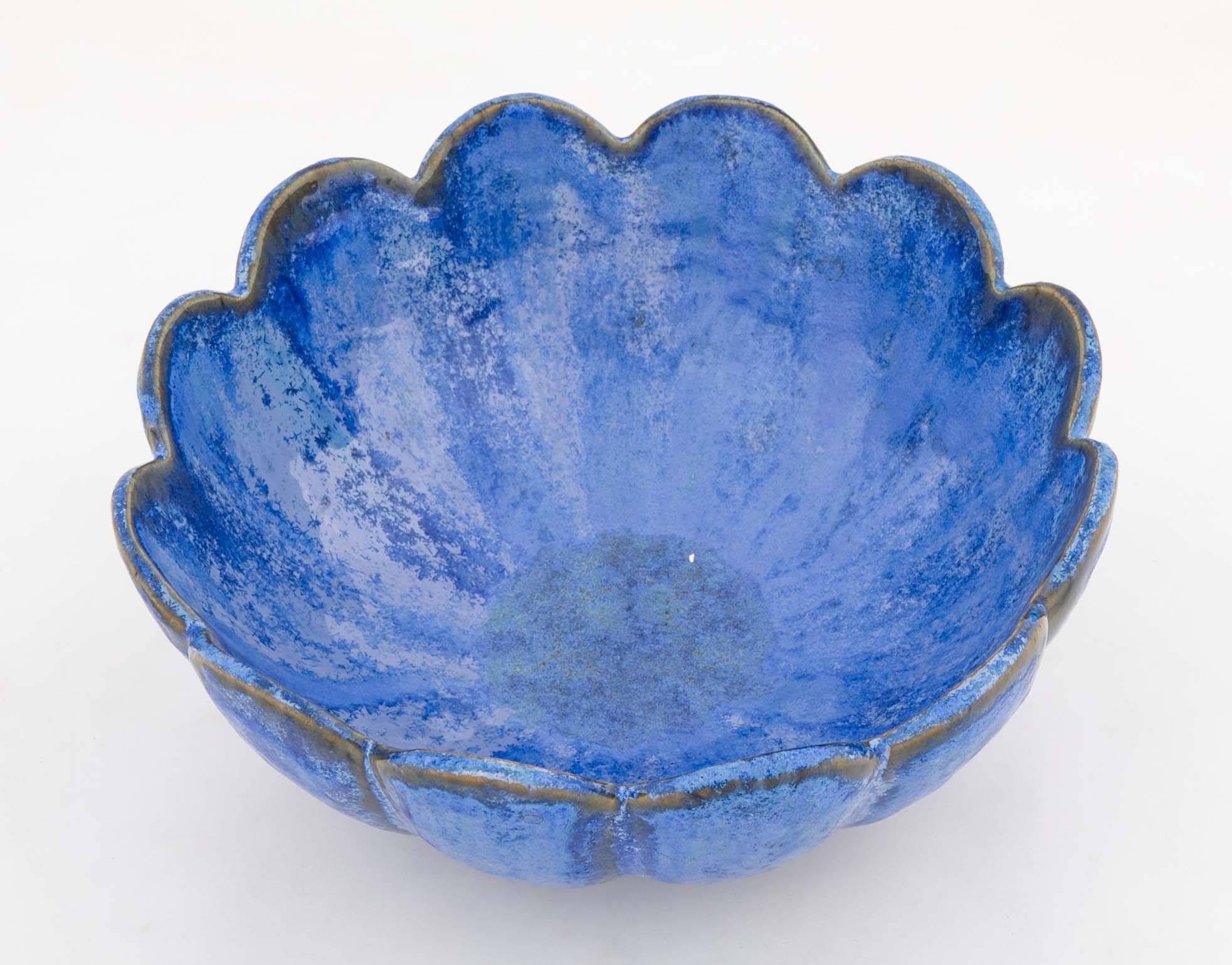 2 Handled Fulper Pottery Vase With Crystalline Blue Glaze