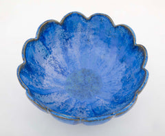 2 Handled Fulper Pottery Vase With Crystalline Blue Glaze