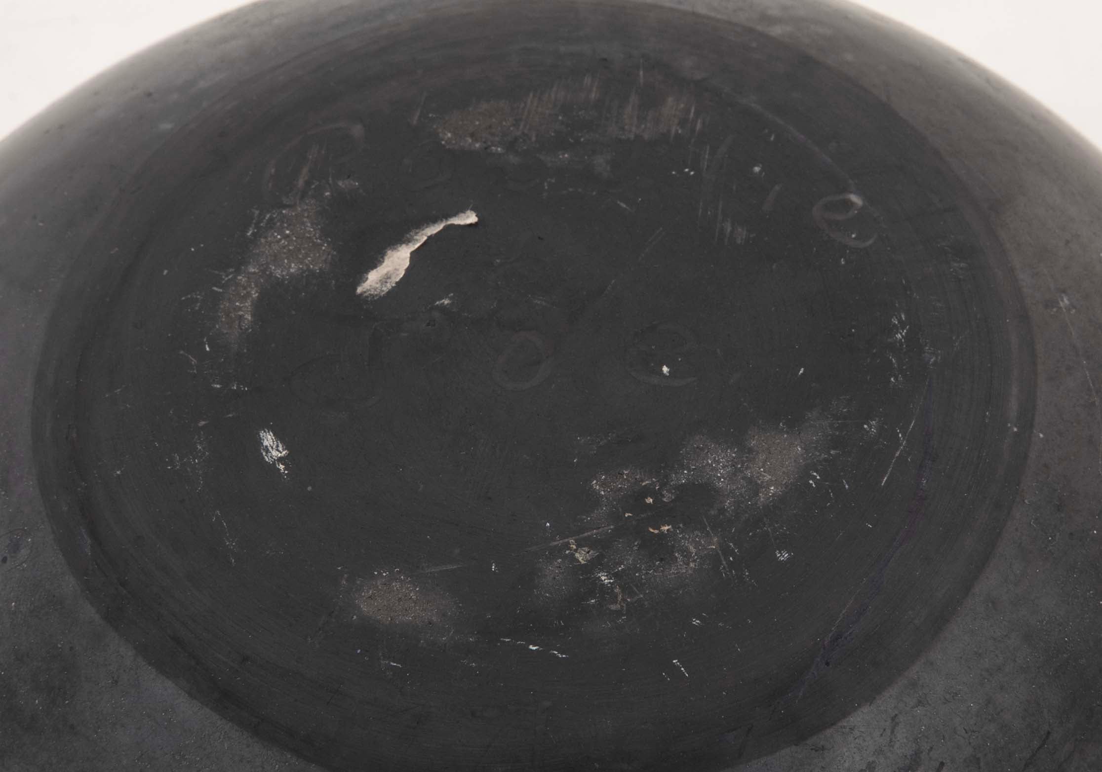 Large Carved Blackware Bowl by Rosalie and Joe Aguilar