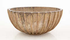 Arne Bang Brown Glazed Bowl with Exterior Ribbing