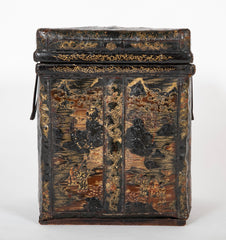 19th Century Chinese Travel Chest of Gilt Lacquer