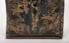 19th Century Chinese Travel Chest of Gilt Lacquer
