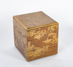 Three Tier Japanese Jubako Maki-e Lacquer Box