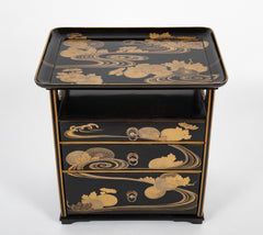 Black & Gilt Lacquer Japanese Tea Chest from the Jayne Wrightsman Collection