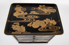 Black & Gilt Lacquer Japanese Tea Chest from the Jayne Wrightsman Collection