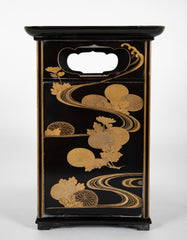 Black & Gilt Lacquer Japanese Tea Chest from the Jayne Wrightsman Collection