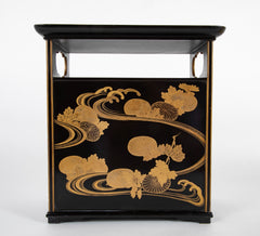 Black & Gilt Lacquer Japanese Tea Chest from the Jayne Wrightsman Collection