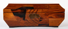 Japanese Sarcophagus Form Parquetry Inlaid Work Box