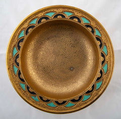 A Bronze & Enamel Compote by Louis C. Tiffany Furnaces Inc.