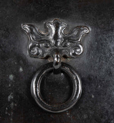 Chinese Hu Form Solid Bronze Vase with Totie Faces