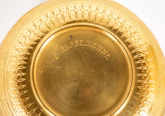 Gilt Bowl with Islamic Writing Marked F. Barbedienne