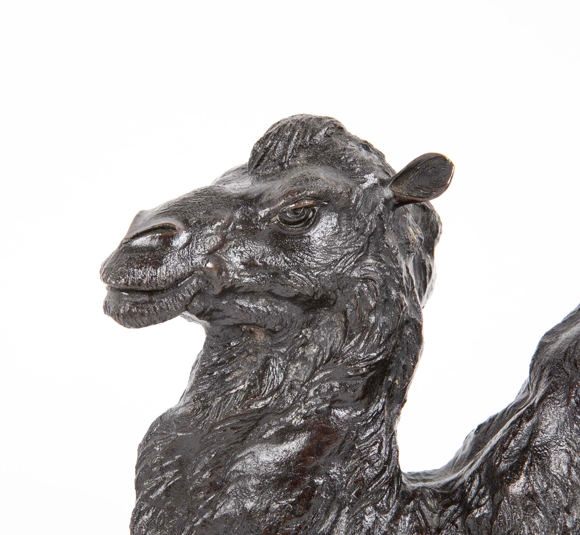 Japanese Meiji Period Bronze Bactrian Camel by Genryusai Seiya