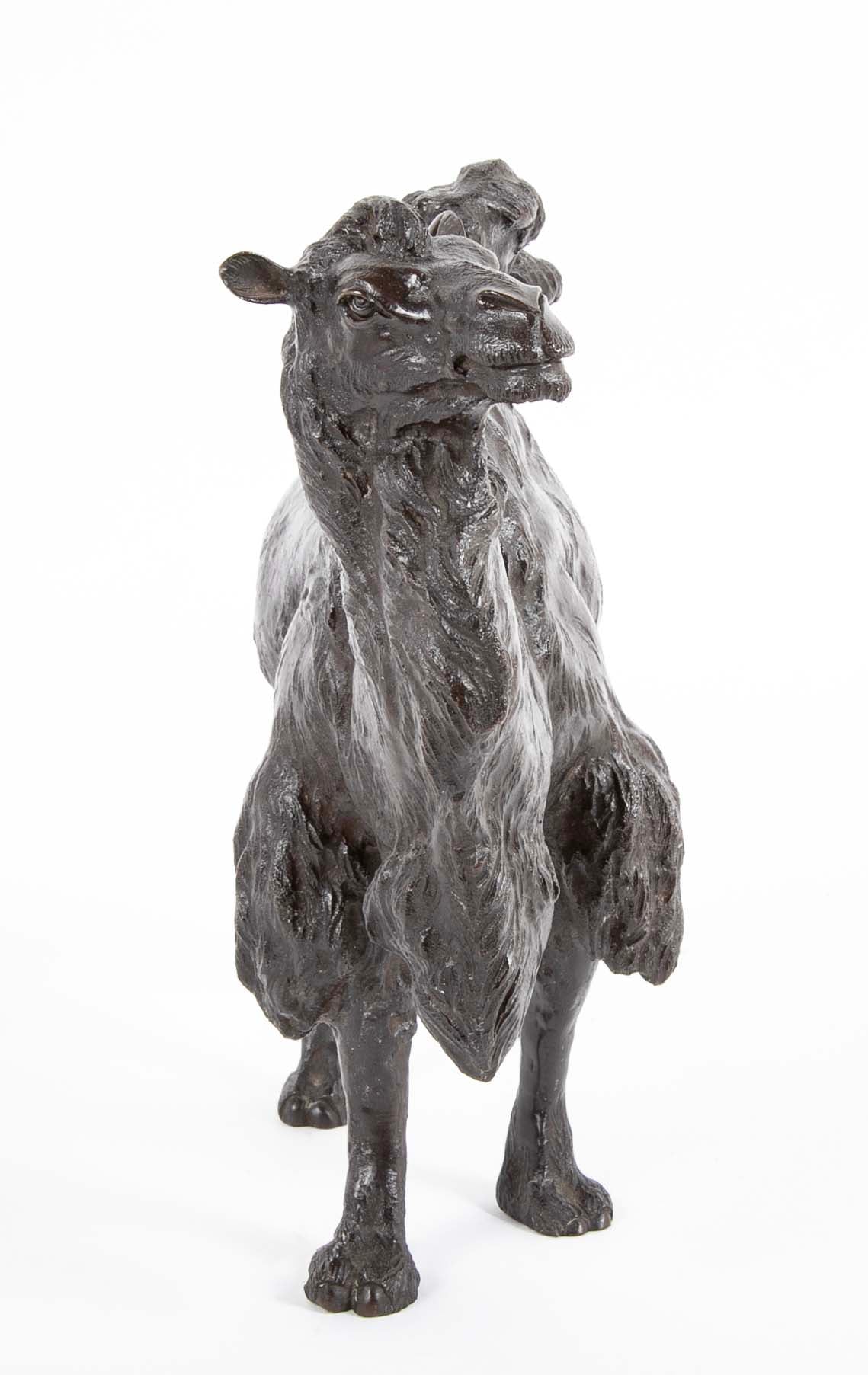 Japanese Meiji Period Bronze Bactrian Camel by Genryusai Seiya