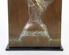 SOLD 4/15/25.  Patinated Bronze Relief of a Cockerel by C.H. Paillet
